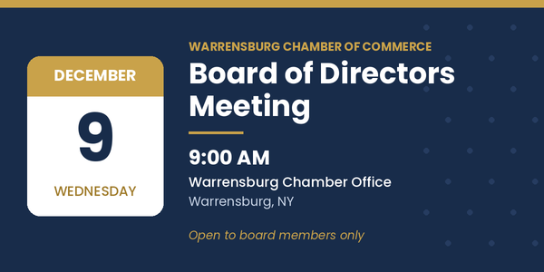 Warrensburg Chamber Board of Directors Meeting